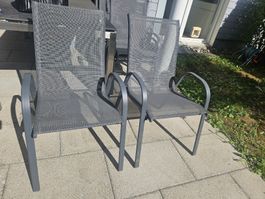 8 Gartenstühle grau gebraucht