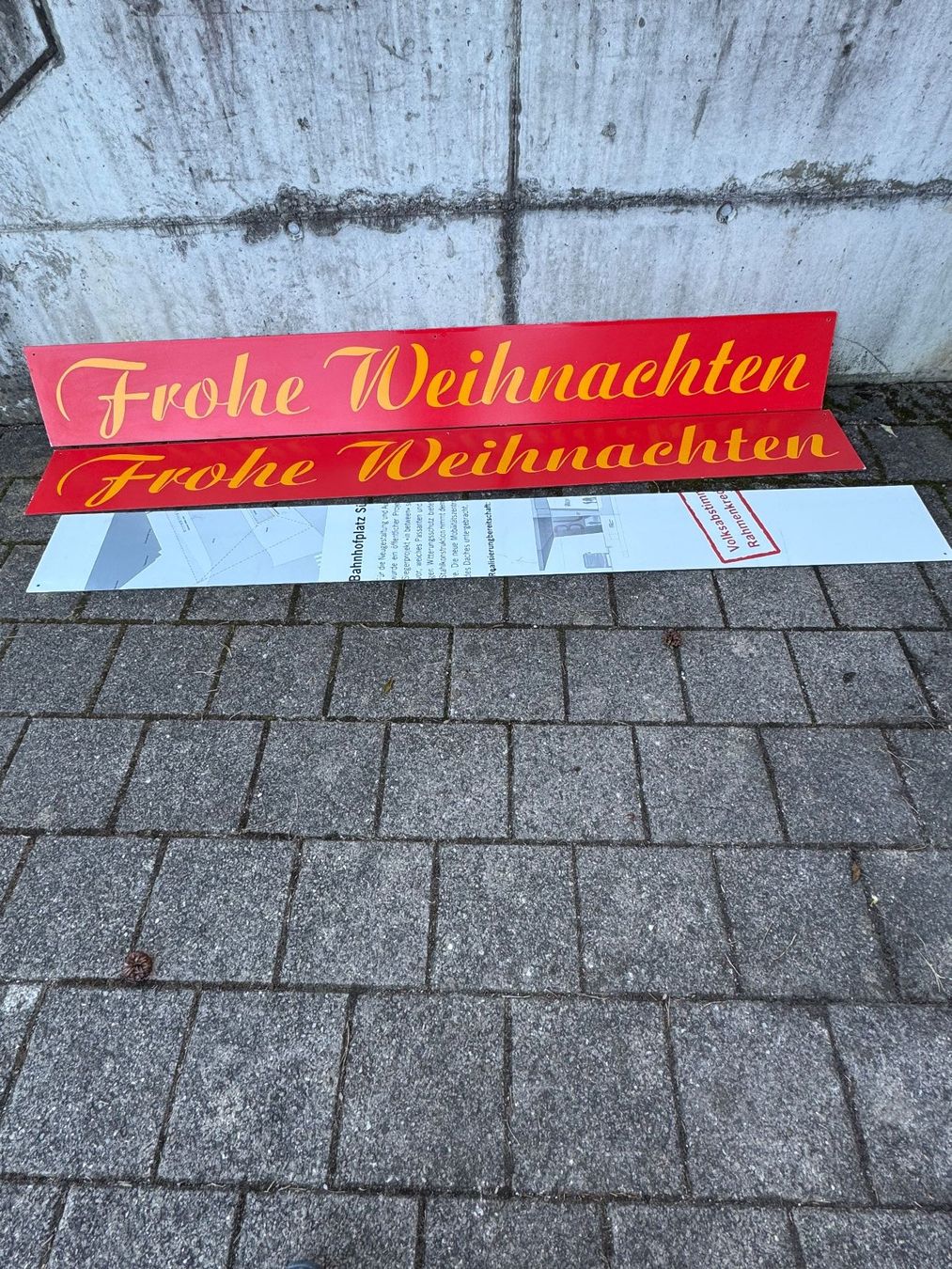Tutte le decorazioni: 3x Weihnachtsdeko "Frohe Weihnachten" - – Usato da Neftenbach venduto da Rose40 3