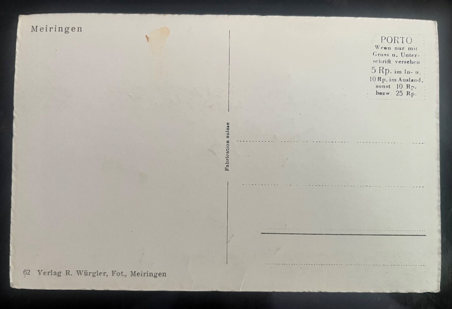 Ansichtskarten: Alte Ansichtskarte Meiringen,  ca. 1940 – Gebraucht aus Basel von so1_nf6l 1