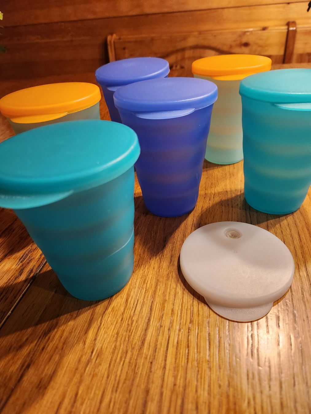 Tupperware Contenitori & Simili: Tupperware Becher 6 Stk. -mit 7 Deckeln – Usato da Gstaad venduto da Meiel2020