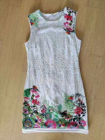 DESIGUAL Etui-Kleid weiss/bunt Taille 34