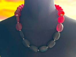 Unikat 💎 Neue Halskette mit Homemade Harzperlen