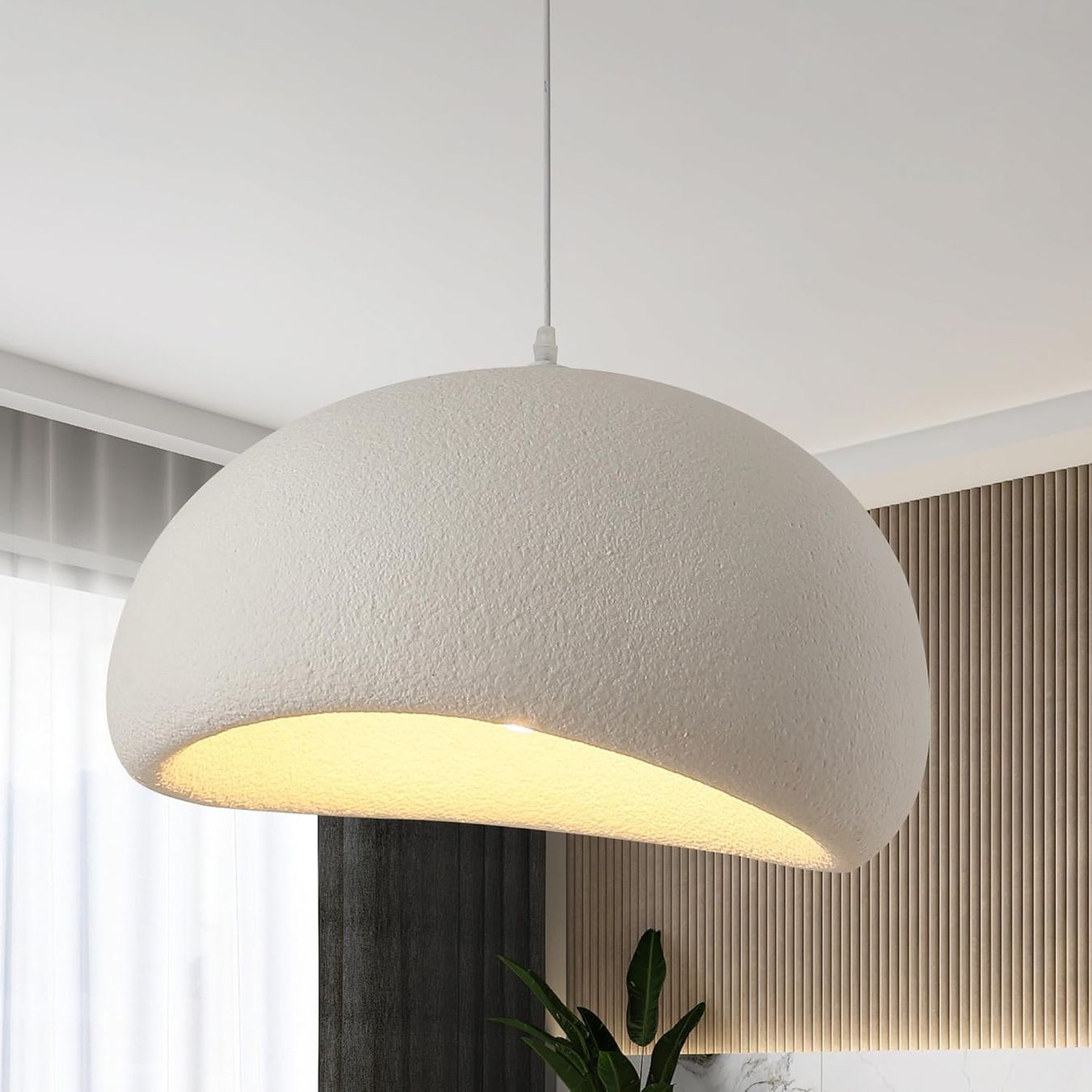 Kronleuchter & Deckenlampen: 50Cm Moderne Pendelleuchte Esszimmer E27 Weisser Shell – Neu und originalverpackt aus Hundwil von Stallone6