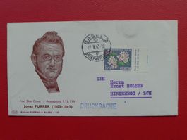 1963: J193 auf Ersttagscouvert 1961 im breiten Format !