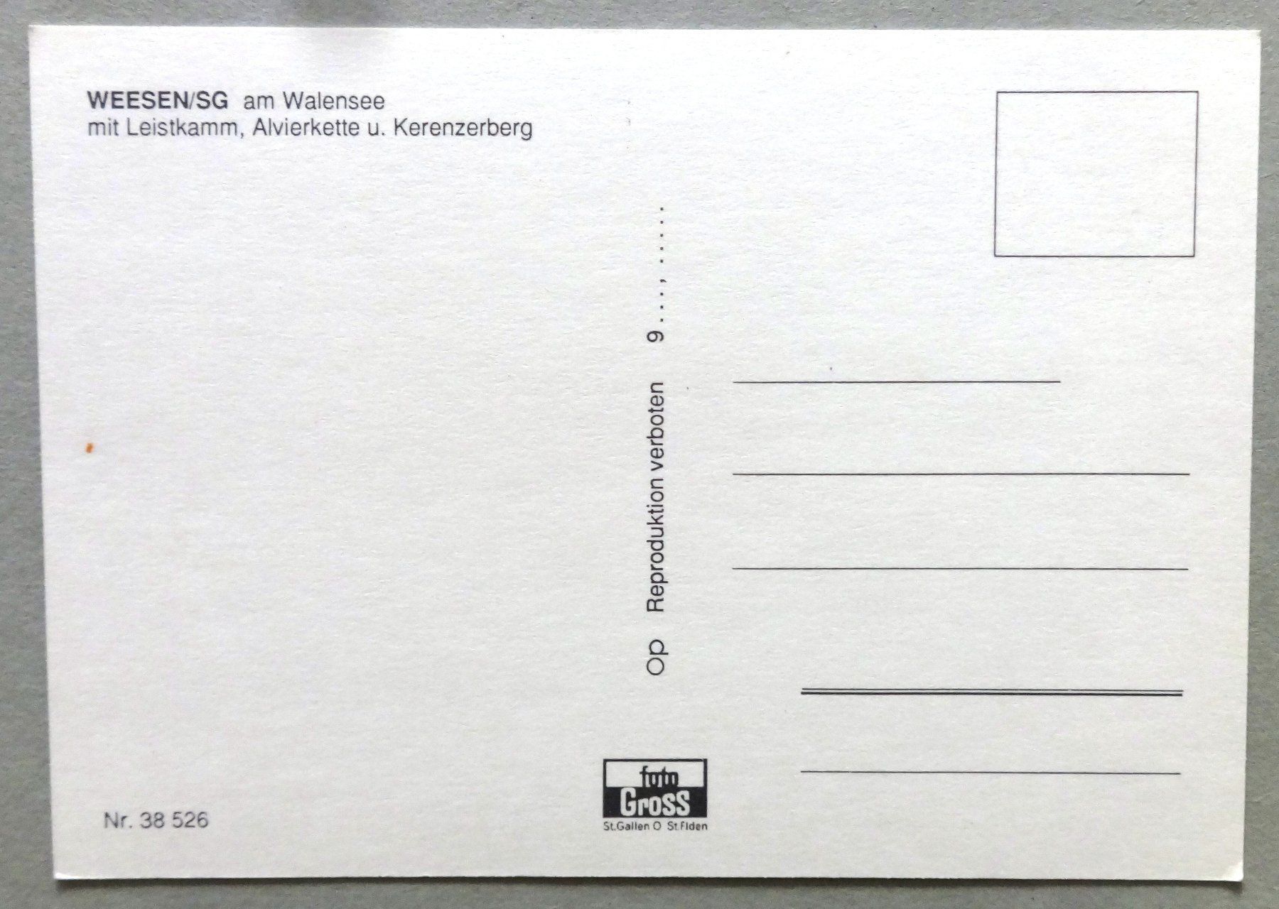 Cartes postales: Weesen/SG am Walensee – D'occasion à Fétigny par Billy2miny 1