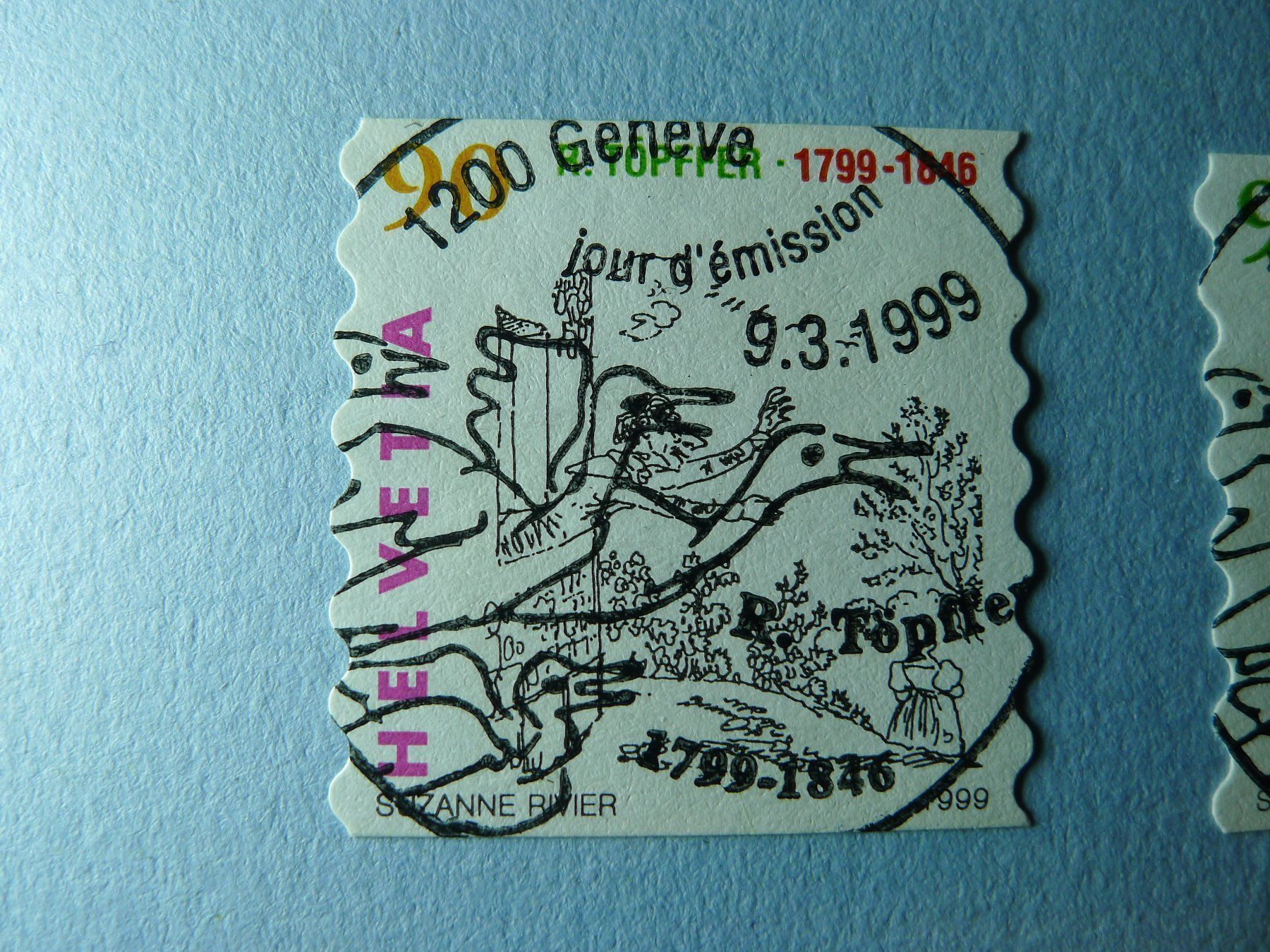 Tutti i francobolli: 1999 Comics Töpffer Ersttag Vollstempel – Usato da Dagmersellen venduto da sli72 5