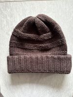 Hochwertige Woll Beani Wintermütze, braun one size