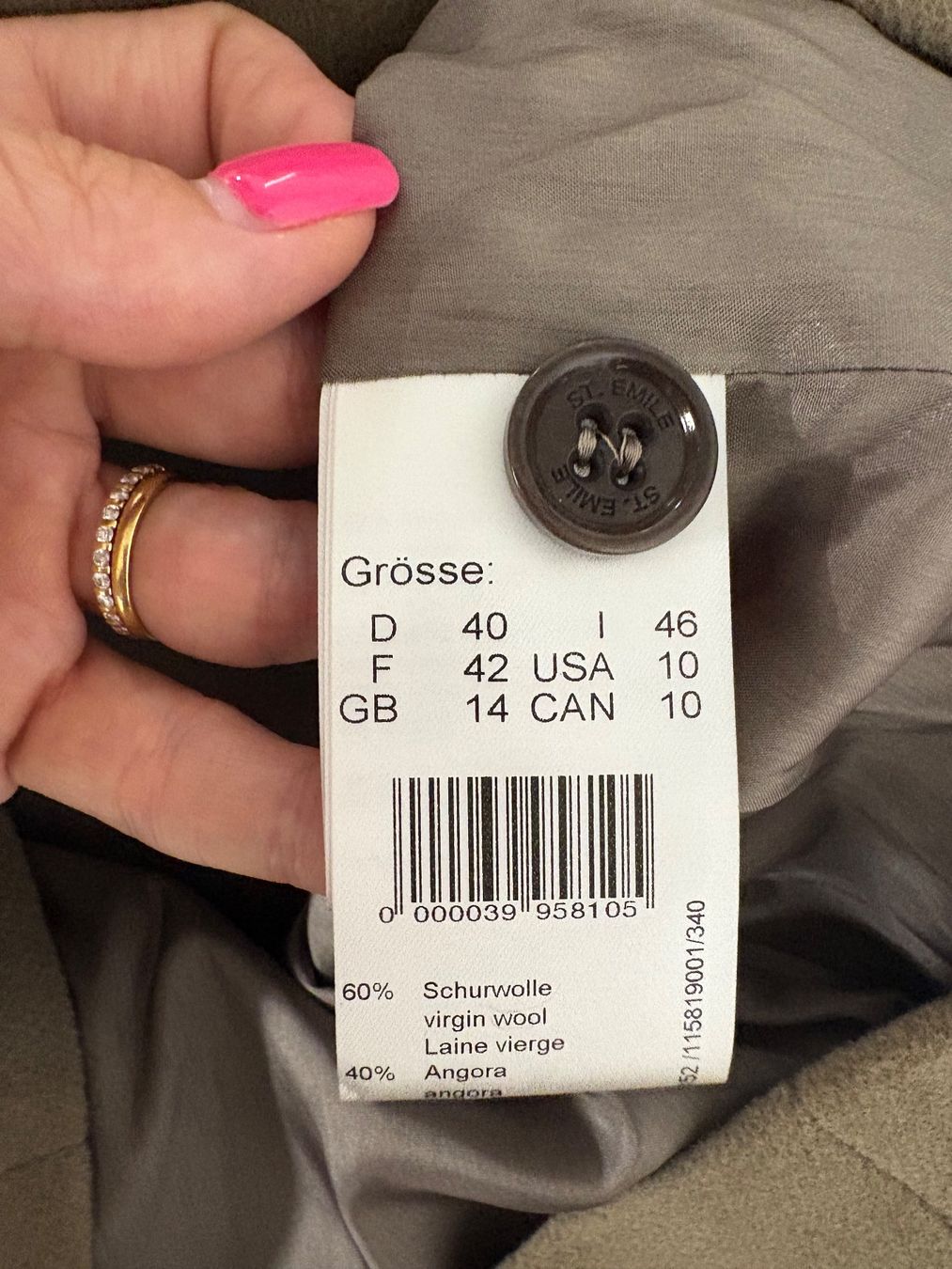 Jacken: St.Emile Blazer aus Wolle & Angora beige Gr. 40 – Neu (gemäss Beschreibung) aus Regensdorf von secondchancefashion 4