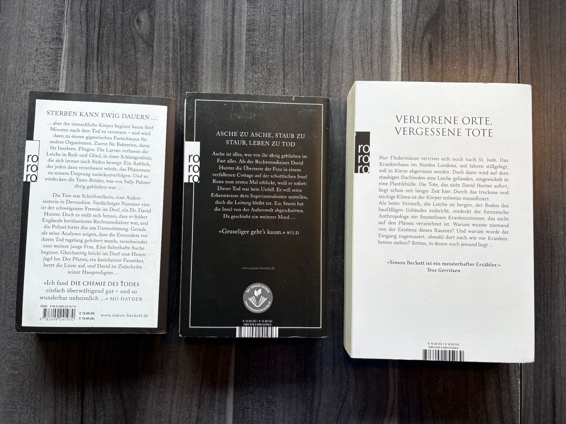 Libri: Bücherpaket, Simon Beckett, 3 Bücher – Usato da Tagelswangen venduto da Laurastern1 1