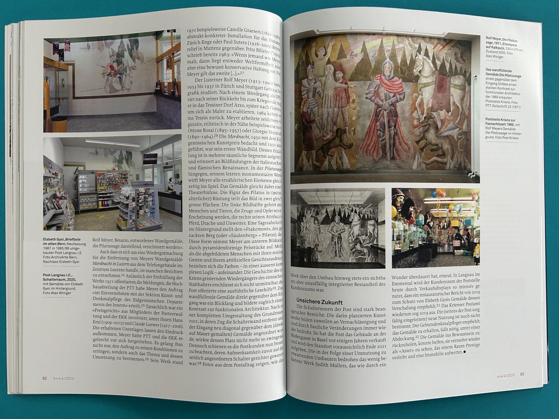 Libri: ARCHITEKTUR UND KUNST BEI DER POST in der Schweiz – Usato da Zürich venduto da Domus09 9