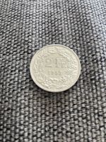 Schweizer Münze 2 Franken Jahrgang 1953 guter Zustand