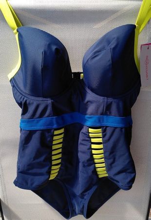 Blauer Badeanzug (Curvy Kate) Gr. 34/36F, neu mit Etiketten
