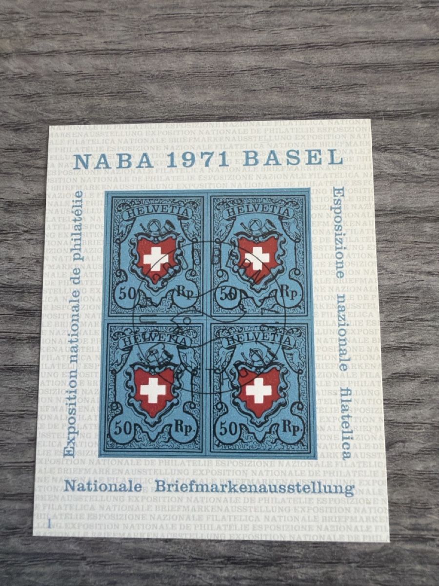 Tutti i francobolli: Briefmarken NABA 1971 Basel 4er Block mit 50 Rp – Nuovo (secondo la descrizione) da Tafers venduto da Tschanz-Solutions