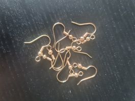 10 Ohrhaken goldfarben – für Schmuckherstellung / Basteln