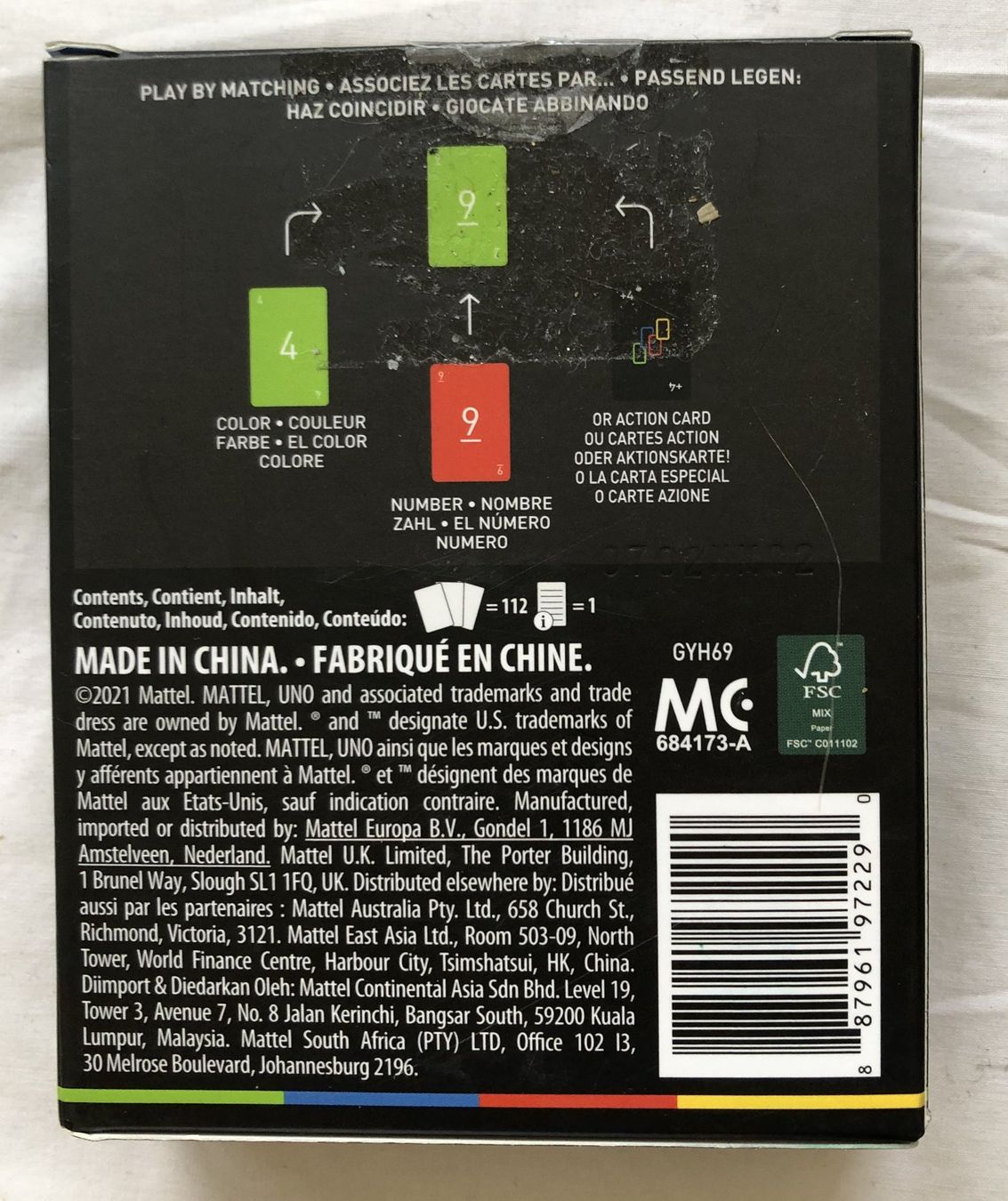 Mattel Giochi: Mattel - UNO - Kartenspiel – Nuovo (secondo la descrizione) da Schaffhausen venduto da durruti 1