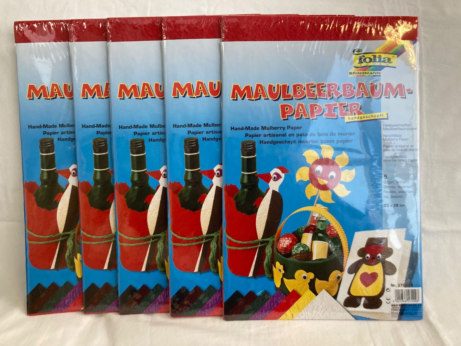 Papiere: Folia Maulbeerbaum-Papier, 5 Packungen a 5 Bogen – Neu und originalverpackt aus Neuenhof von jorogo 1