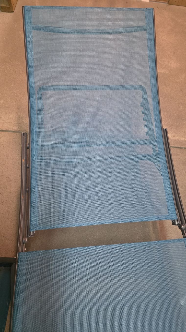 Sedie a sdraio: Liegestuhl Metall Textil blau 2 Stk neu – Nuovo e nell'imballaggio originale da Binningen venduto da Hofka64 3