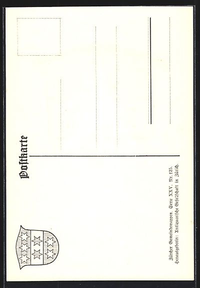 Cartoline postali: Bertschikon, Wappen mit roten und silber – Usato da Berlin venduto da bartko-reher 1