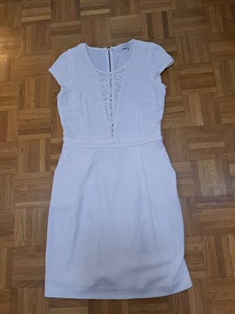Robe blanche Claudie Pierlot, dentelle, taille 36