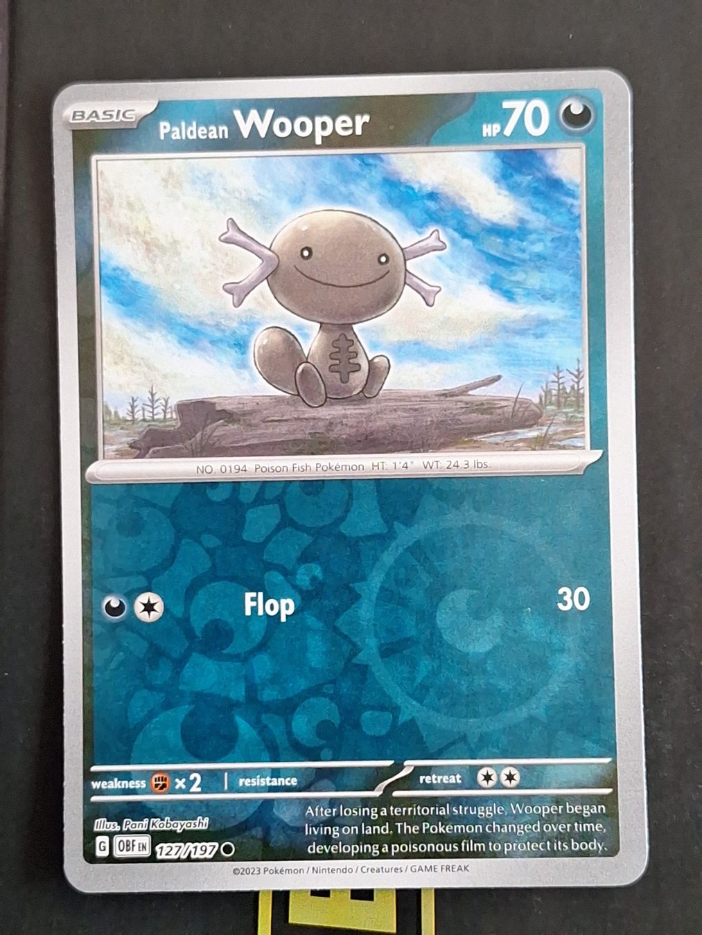 Pokémon Carte collezionabili: Paldean Wooper - Pokemon Reverse Holo Obsidian Flames – Usato da Altstätten SG venduto da GGsGameshop