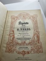 Rigoletto Oper von Verdi - Klavierauszug zu 2 Händen