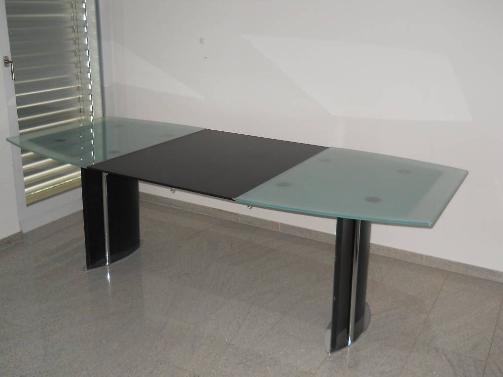 Tische: Auszugtisch Mattglas schwarz mit Einlage – Gebraucht aus Auenstein von mth_rp5y 2