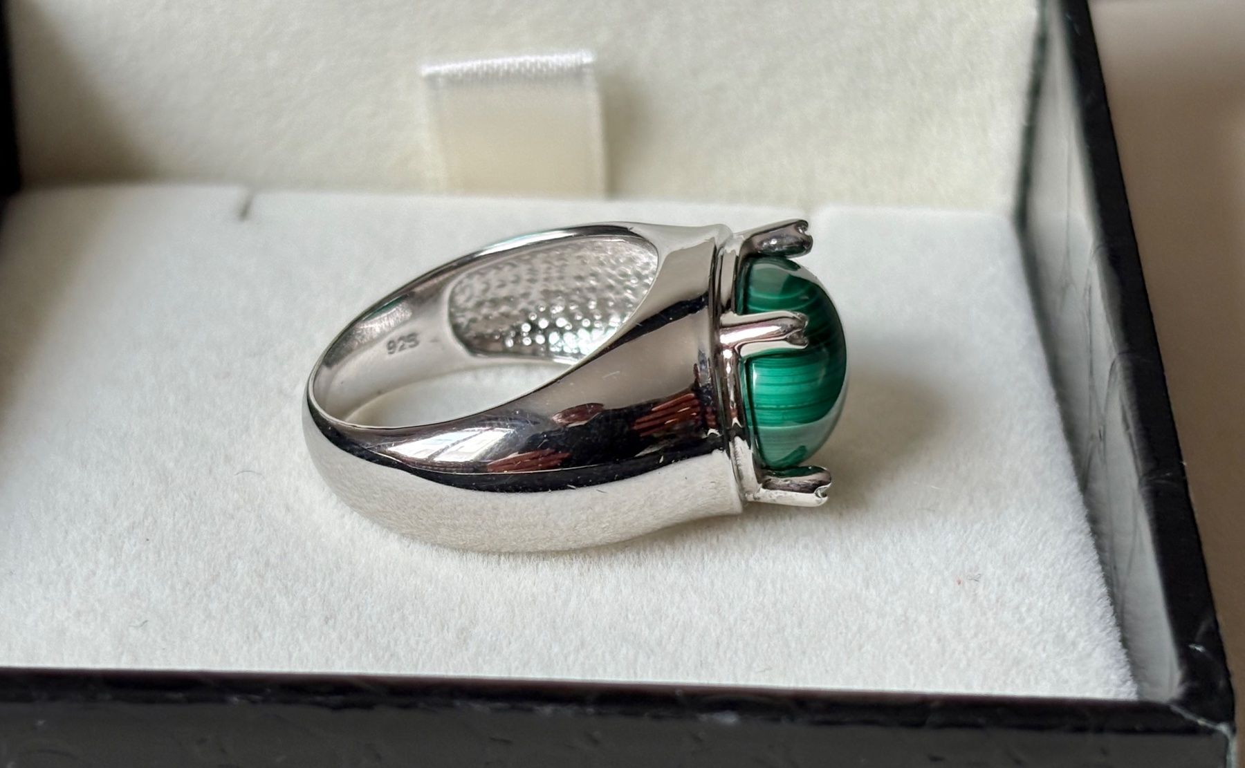 Anelli: Ring Malachit, 4 Brillanten, Silber 925, Gr. 60, NEU – Nuovo (secondo la descrizione) da Brugg AG venduto da lau_9rvy 6