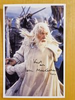 Ian McKellen, Original Autogramm auf Foto in Farbe