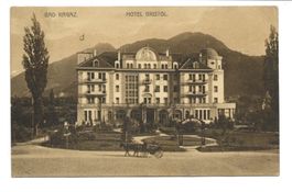 Bad Ragaz (SG) Hotel Bristol Gartenanlage Kutsche - um 1910