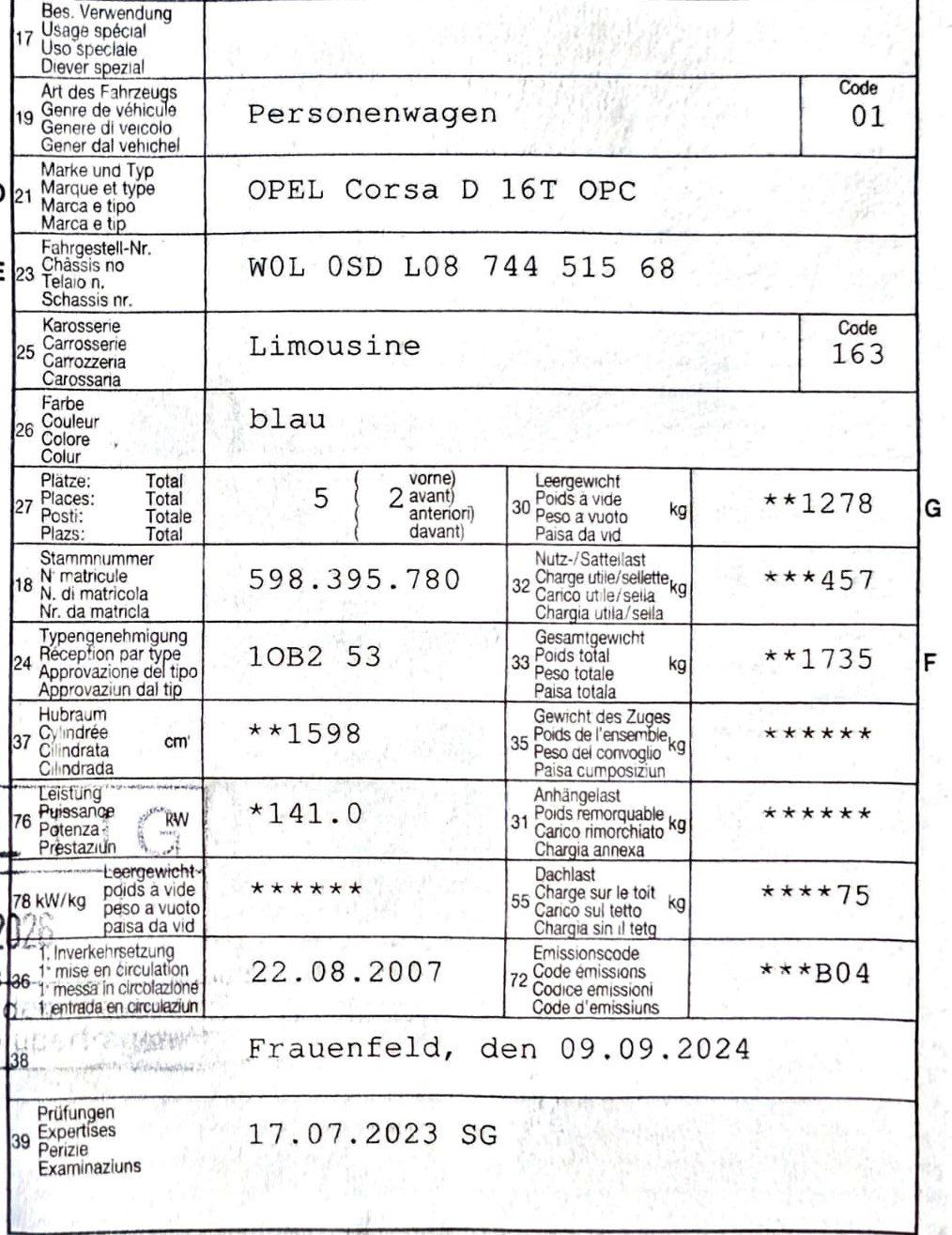 Opel Automobili: Opel Corsa 16T OPC – Usato da Arbon venduto da Tropxe. 9