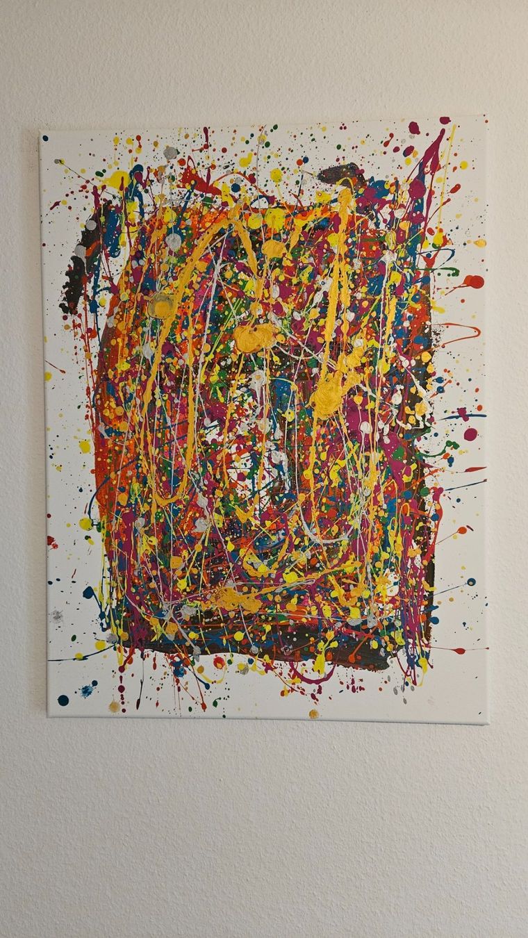Tableaux: Tableau d'art abstrait multicolore - Unique et coloré! – Neuf (Voir description) à Le Locle par fab_c9hh