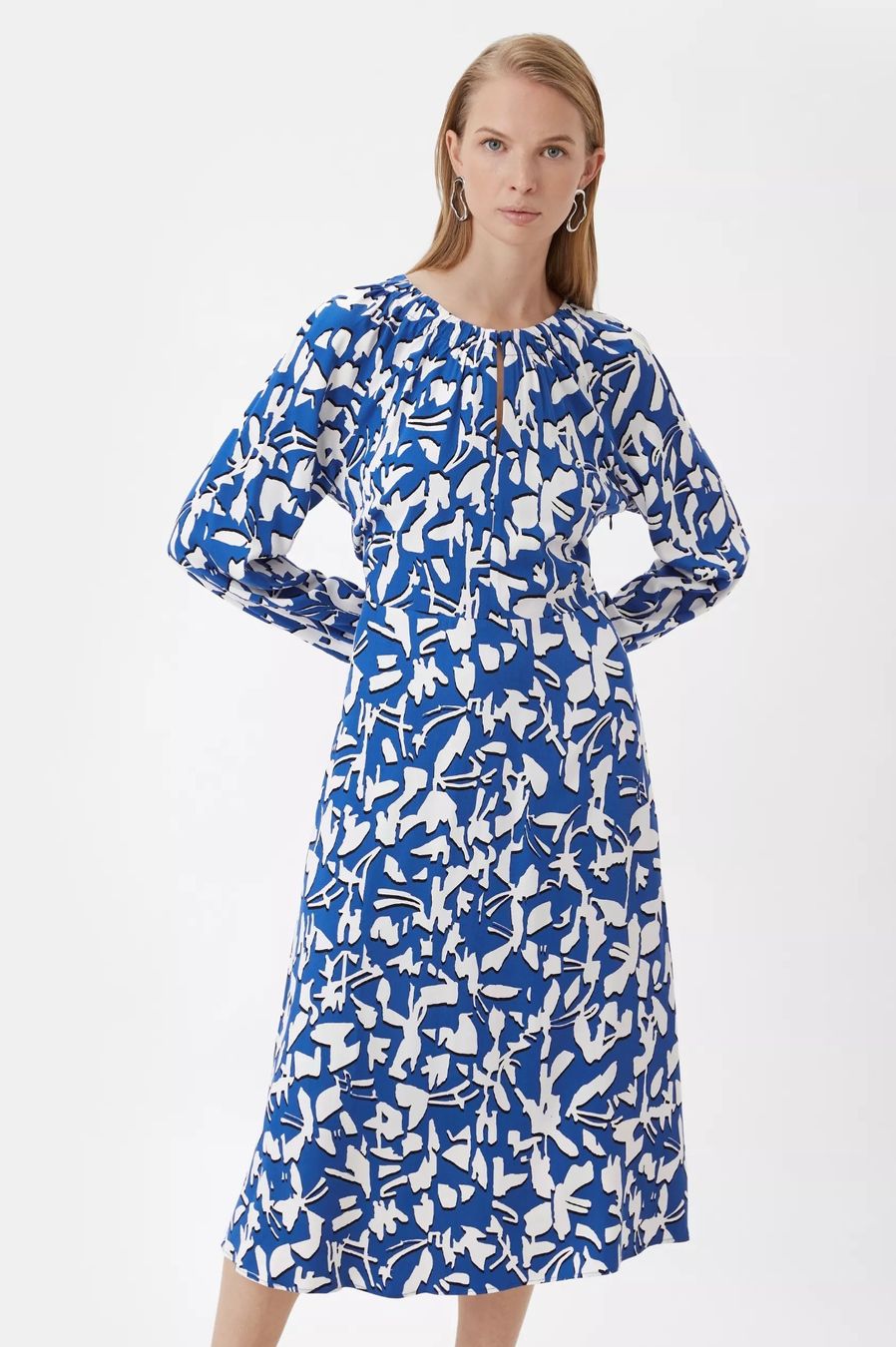 Comma Vestiti: comma FLIESSENDES MAXIKLEID MIT ALL-OVER-PRINT – Nuovo e nell'imballaggio originale da Luzern venduto da Sommer_26