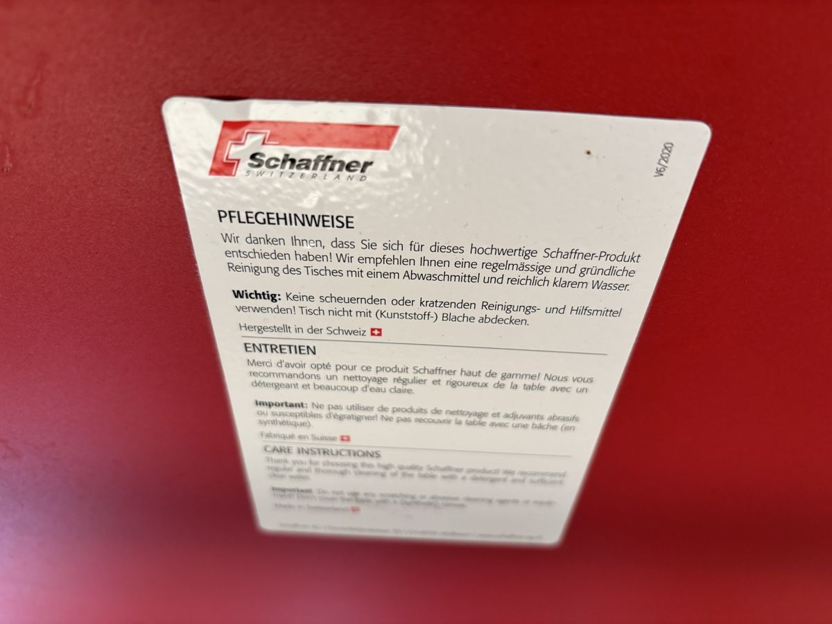 Schaffner Tavoli: Tavolo Schaffner rosso 240x80 – Usato da Gordevio venduto da sasmuele1092 4