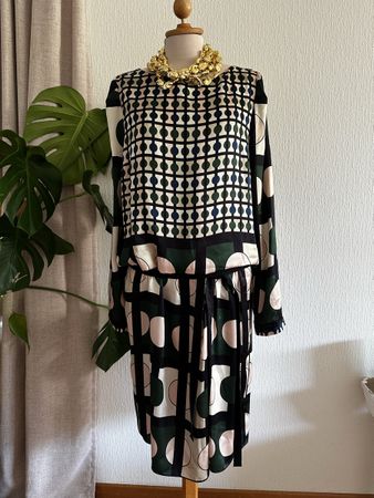Robe Piazza Sempione soie imprimée T.48 IT / 44 CH