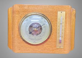 BARIGO Station météorologique en laiton et bois