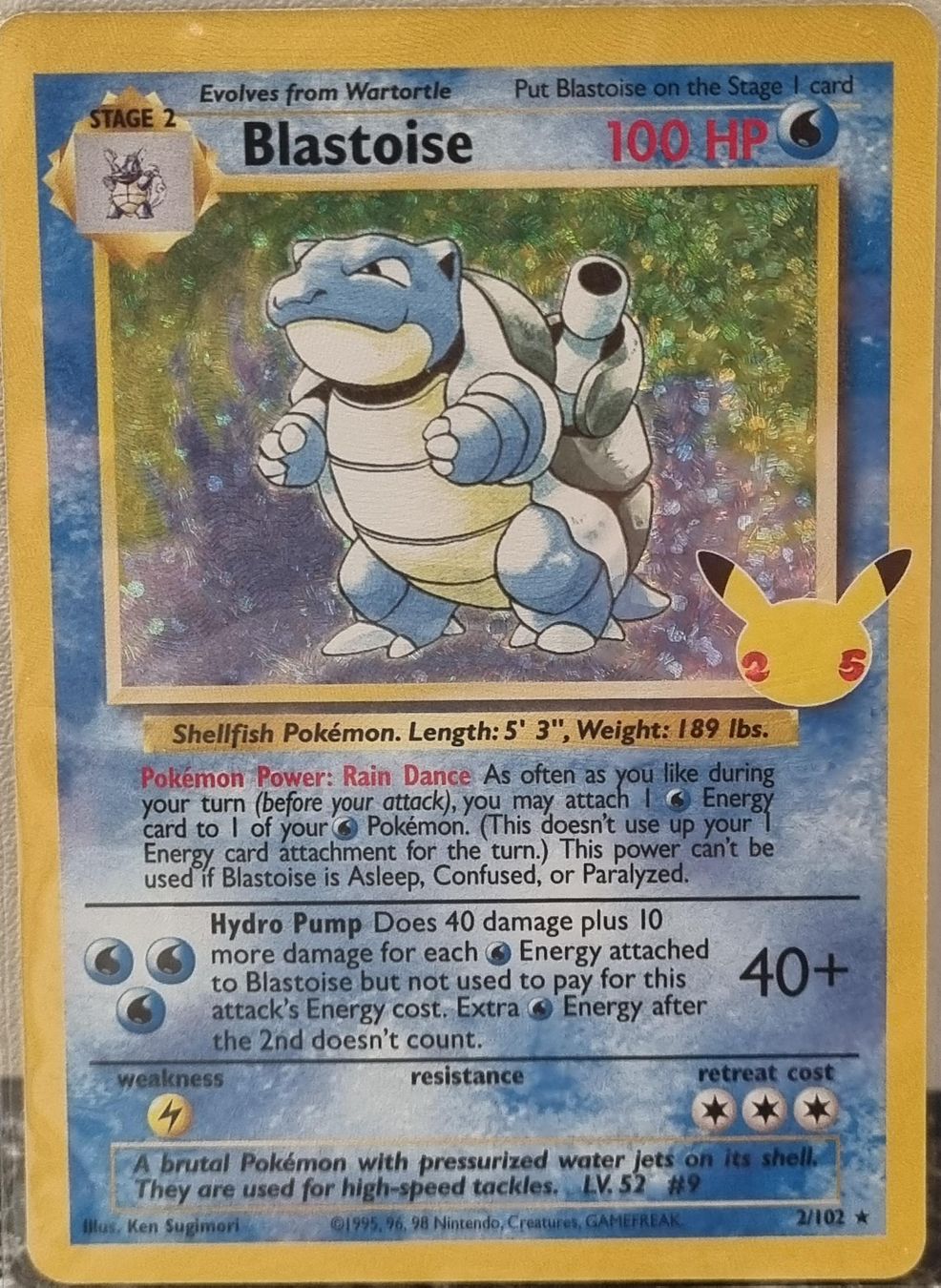 Pokémon Sammelbilder & Trading cards: Pokémon – Blastoise 🇺🇸 - CEL-BS 2 - Celebrations – Gebraucht aus Bern von NeoSatoshi