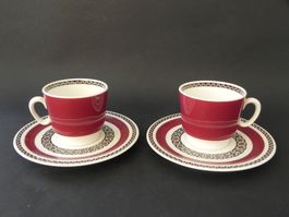 2 Espressosets * RUBIN * Mettlach Saar von Villeroy & Boch