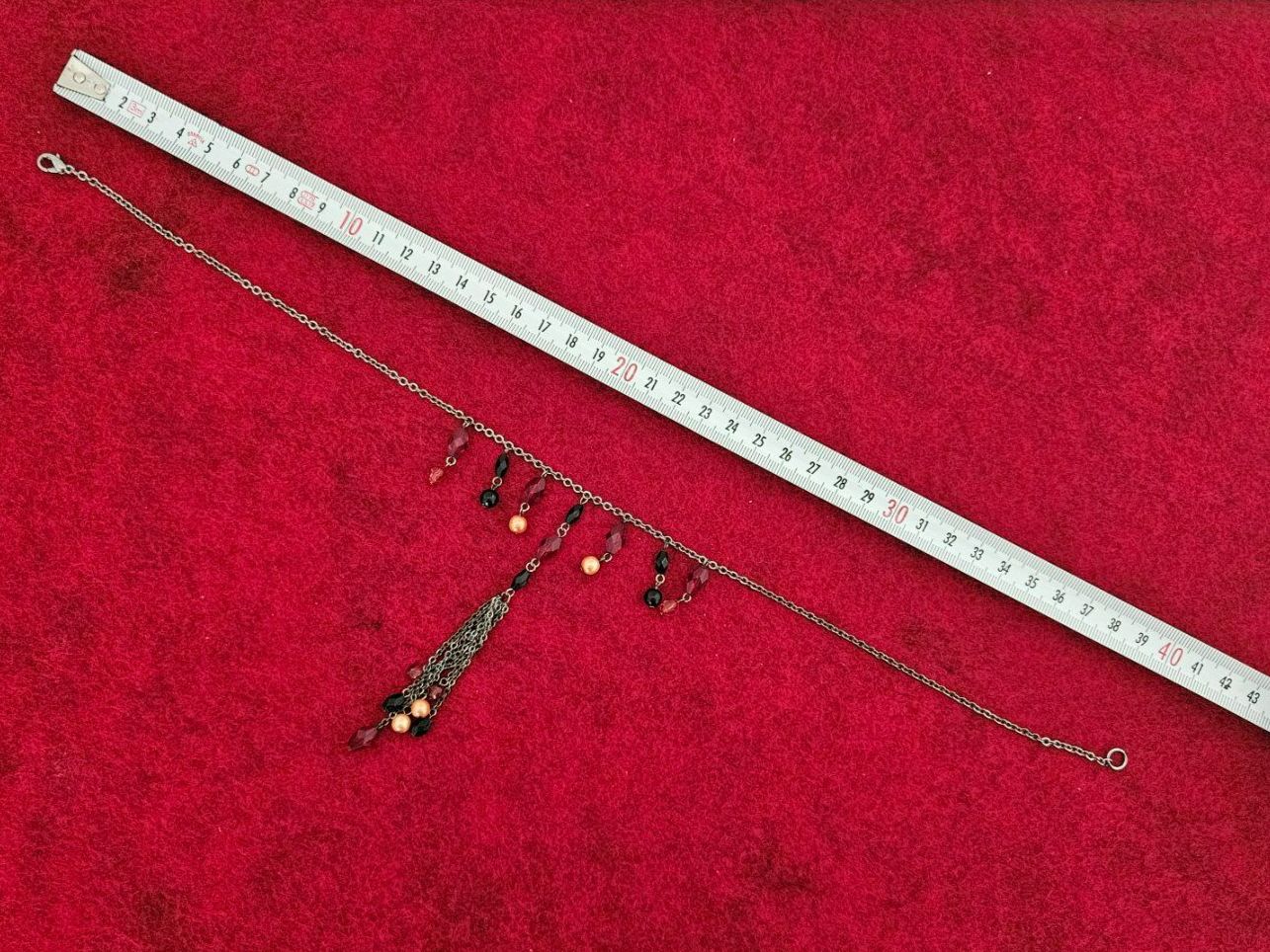 Catenine: Modeschmuck Kette mit Glasperlen und Metallanhänger – Nuovo (secondo la descrizione) da Menziken venduto da sura76 7