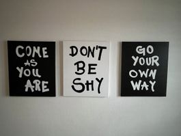 Acryl Bilder mit Songtitel