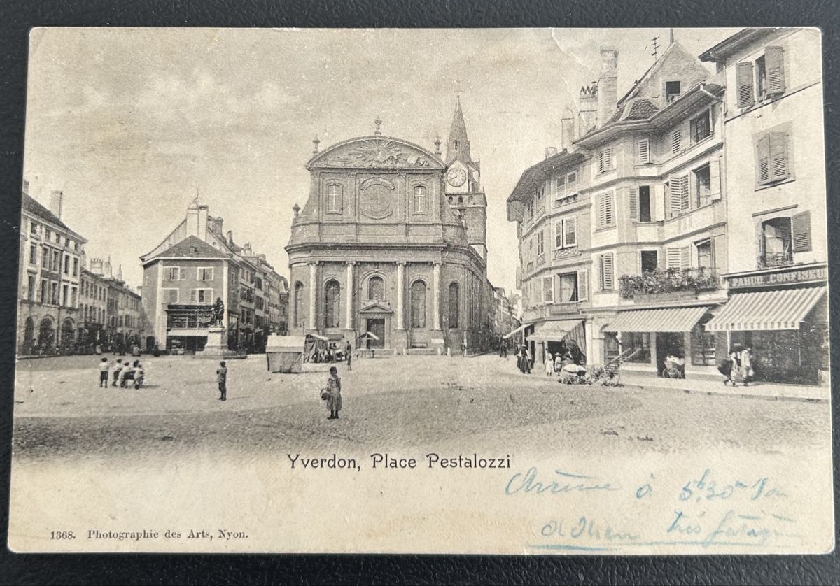 Cartoline postali: Yverdon Place Pestalozzi – Usato da Horw venduto da Tellbub