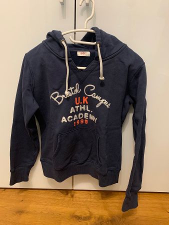 Kapuzenpullover Farbe Blau, Gr. 36/38, Baumwolle