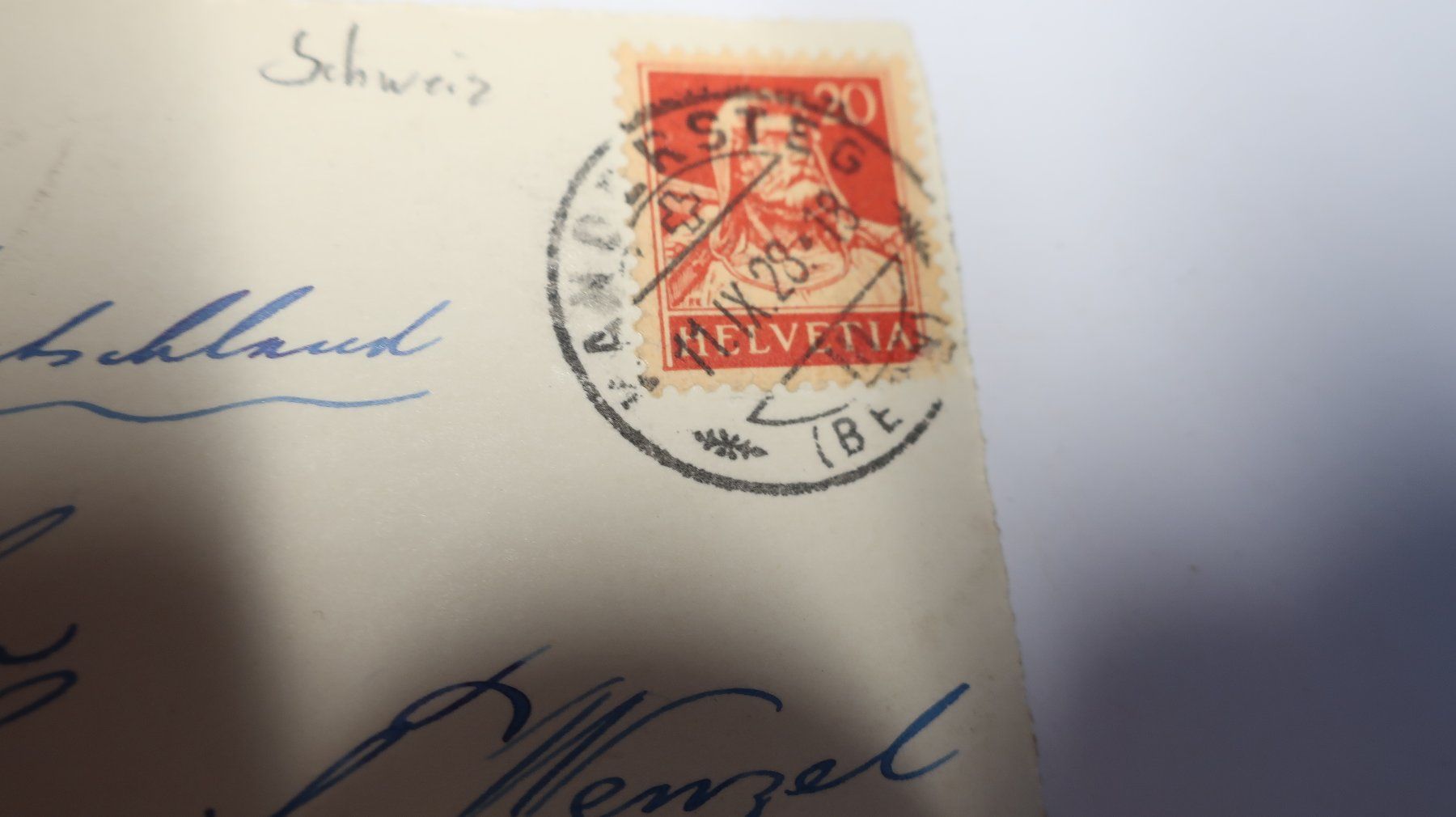 Cartoline postali: Bei Kandersteg Alteis Rinderhorn  1928 – Usato da Cormoret venduto da Pascalll2001 5