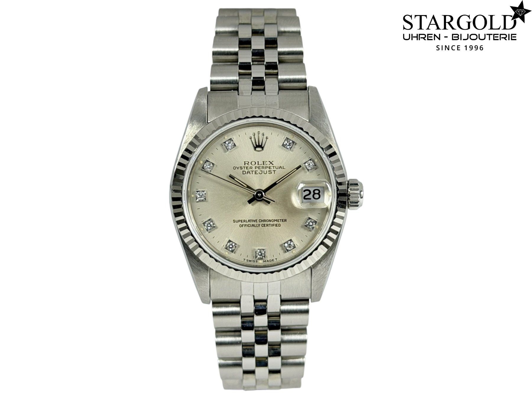 Rolex Uhren: Rolex Datejust 31 mit Diamanten - 68274 – Gebraucht aus Zürich von Stargold-Uhren