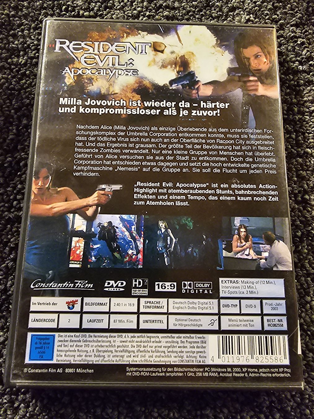 Tutti i DVDs: Resident Evil: Apocalypse DVD (19970) – Usato da Ruswil venduto da jan_bxl5 1