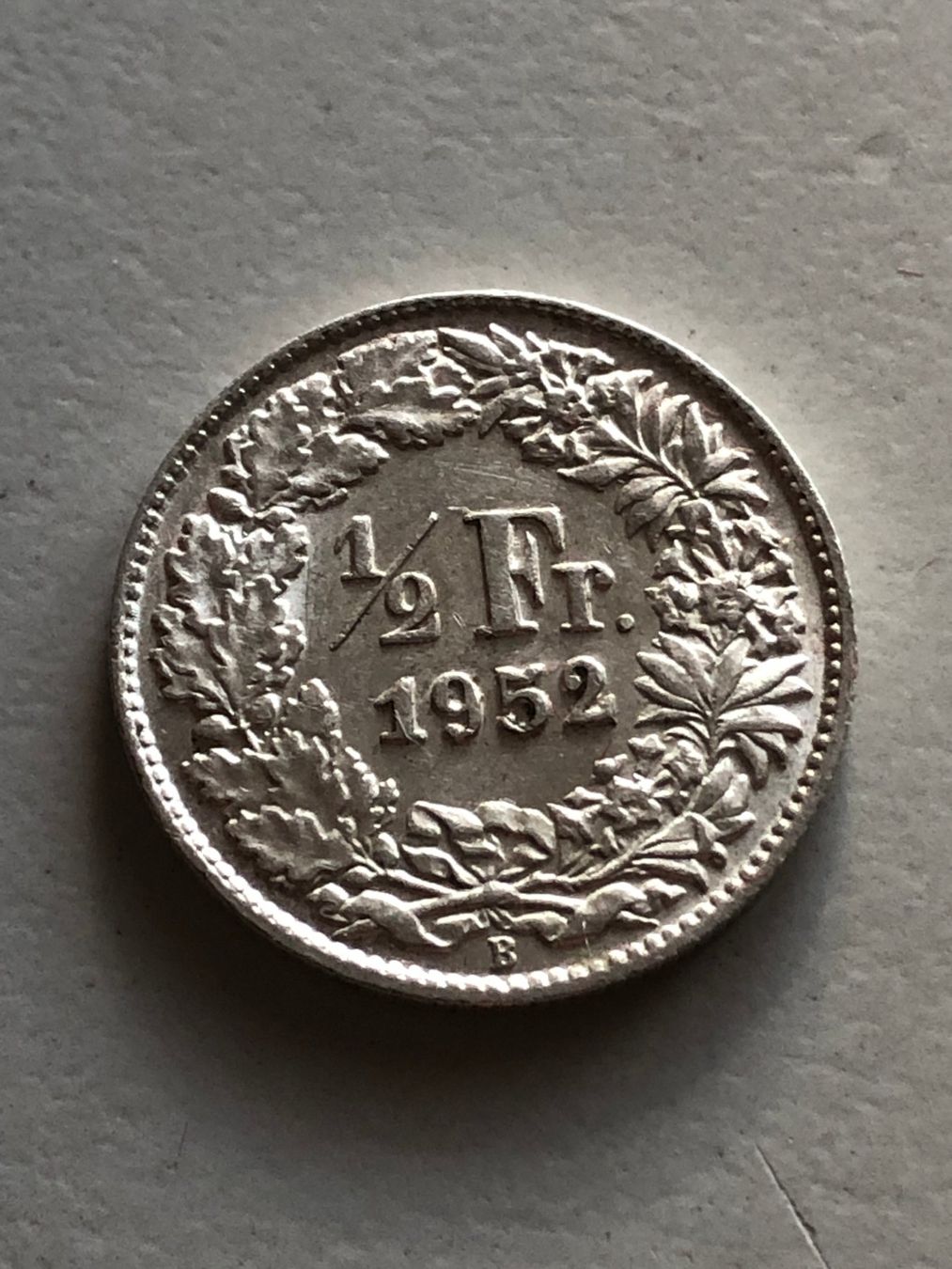 Alle Münzen: 50 Rp. 1952 – Gebraucht aus Schötz von Odpa