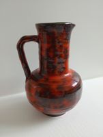 Mid - Century Rot Keramik Krug Vase Muralto 1957 Vintage