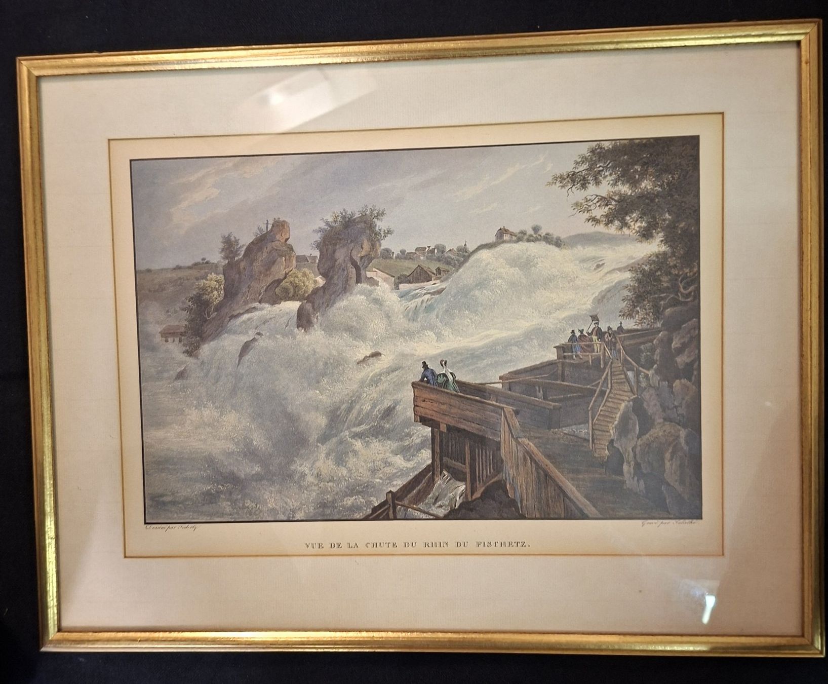 Foto & Immagini: Bild "Rheinfall bei Schaffhausen", gerahmt – Usato da Neunkirch venduto da Sonamor