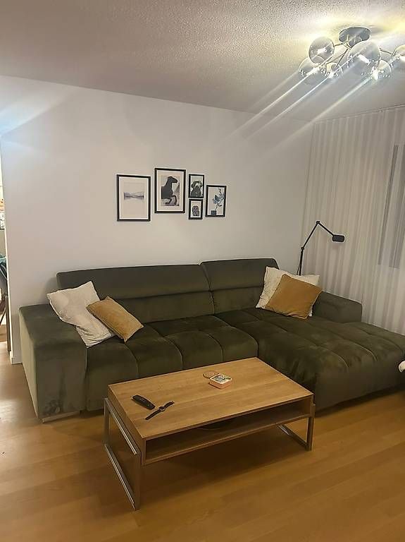 Sofas: Ecksofa grün samt – D'occasion à Sempach par max_krh6