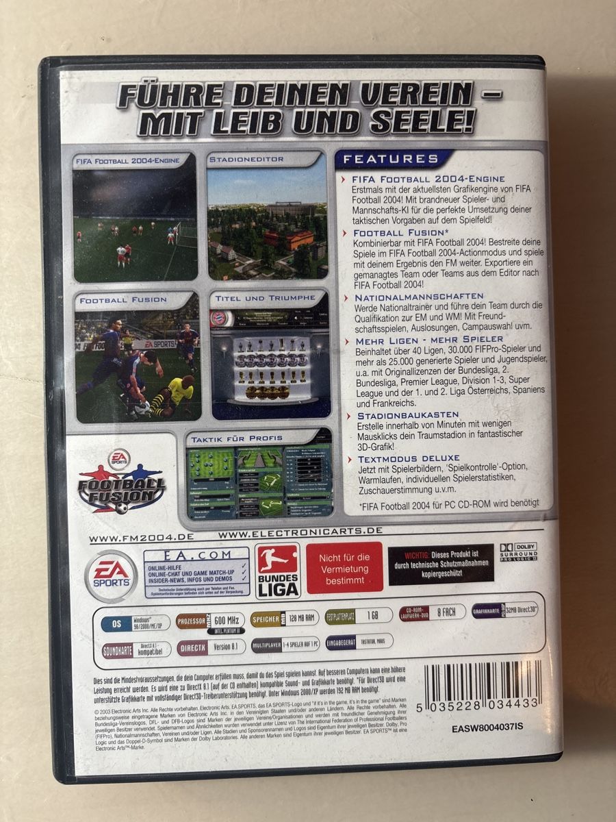 Microsoft Spiele: Fussball Manager 2004 PC CD- ROM – Gebraucht aus Ruswil von Slivio_ 1