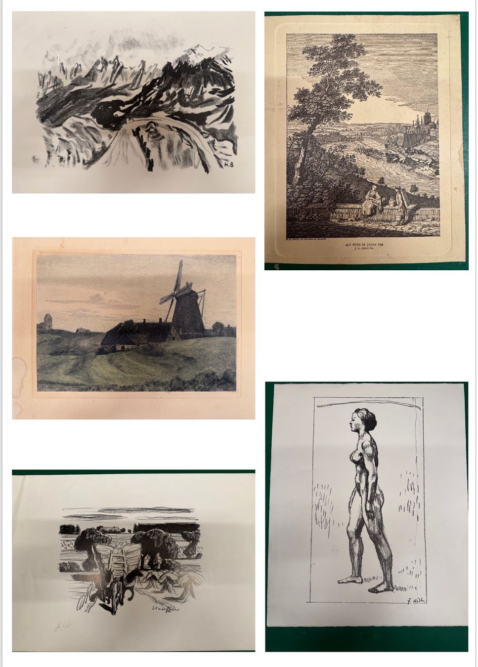 Arts picturaux & lithographies: Grosse Sammlung von Bildern vorwiegend Lithografien – D'occasion à Burgdorf par be284777 2